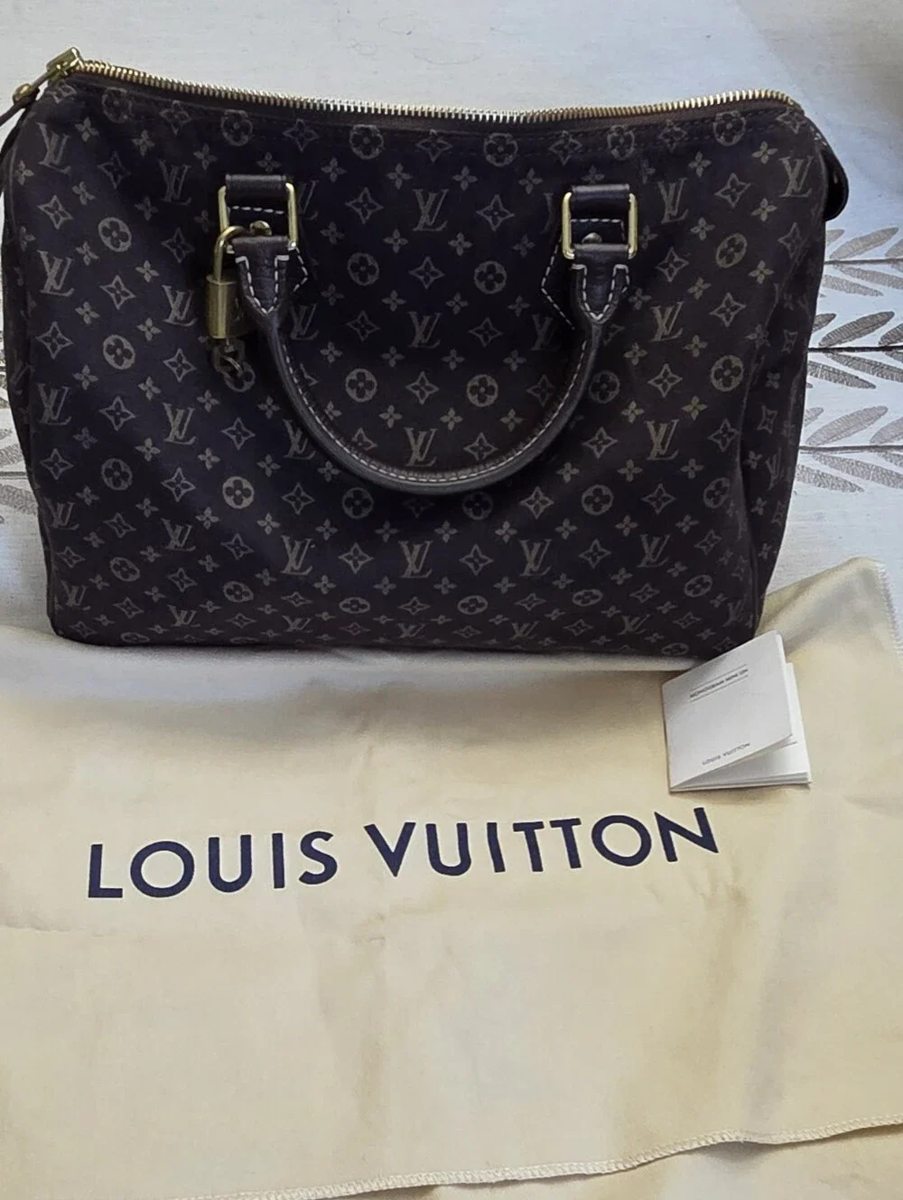 Louis Vuitton Brown Monogram Canvas Duffel Bag with Gold Hardware